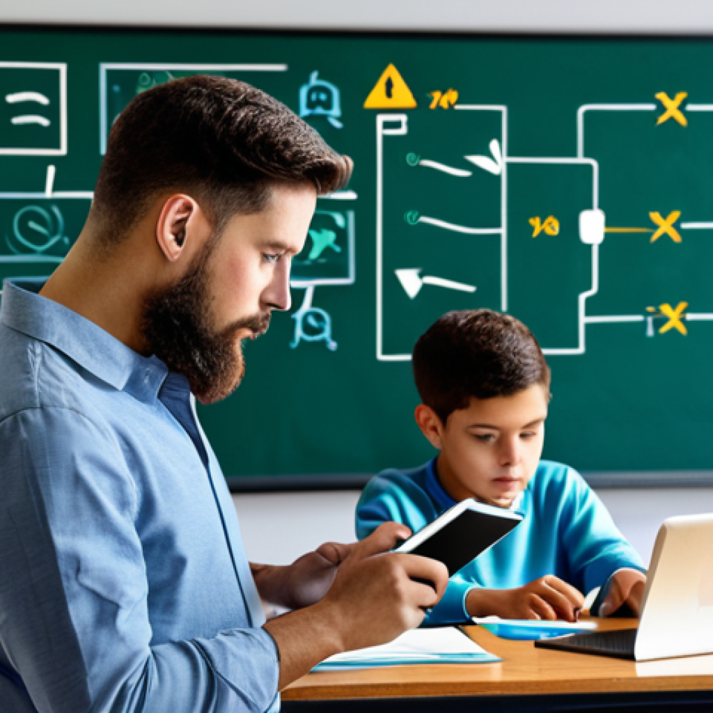 **

"A concerned parent looking at a tablet displaying a complex jumble of data symbols and a lock icon, representing student data privacy. Background: A modern classroom setting with students working on computers, fully clothed, appropriate attire, safe for work, perfect anatomy, natural proportions, professional, modest, family-friendly, digital illustration, emphasis on data security."

**