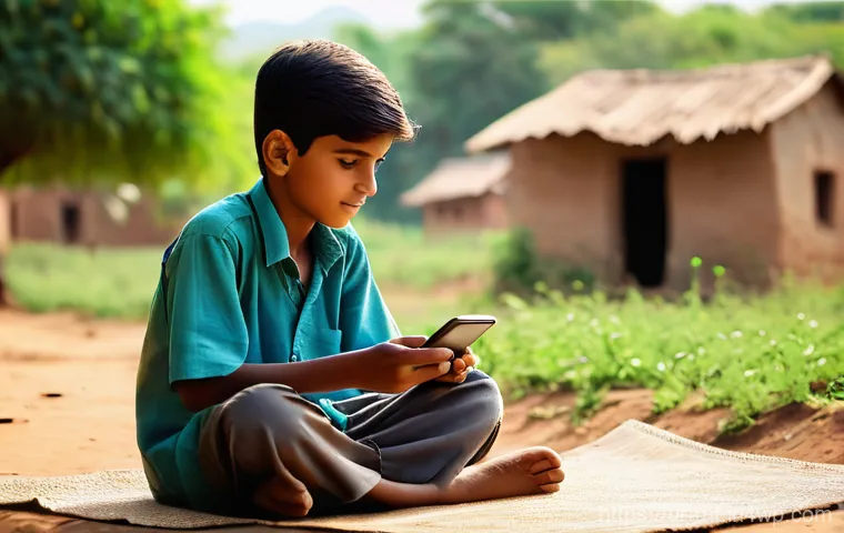 에듀테크와 커뮤니케이션 기술의 접목 - **Prompt 1: Rural Digital Learning**
    "A serene and brightly lit scene depicting a young Pakistan...