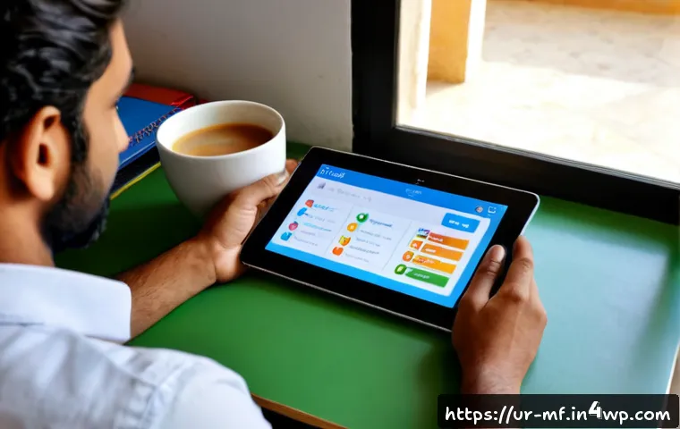 Home 17 인터랙티브 학습 자료 개발 방법 - Photorealistic over-the-shoulder view of a Pakistani educator developing interactive learning materi...