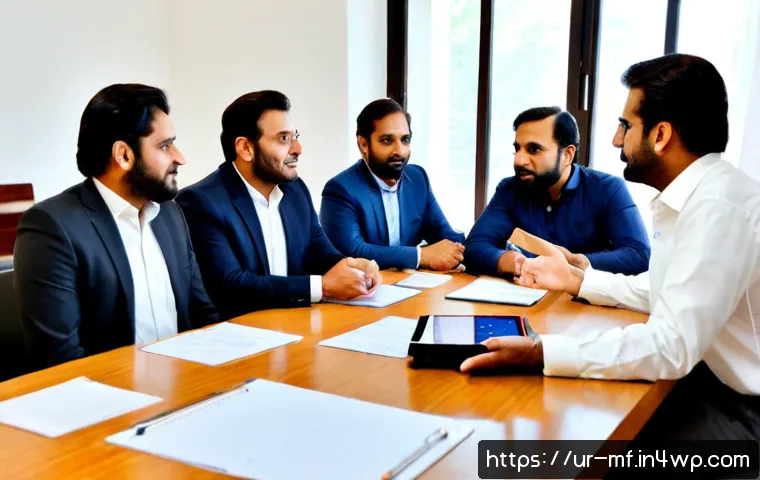 Home 17 에듀테크의 미래를 위한 전략적 투자 - Photorealistic strategic investment meeting in a modern Lahore education technology workspace, Pakis...